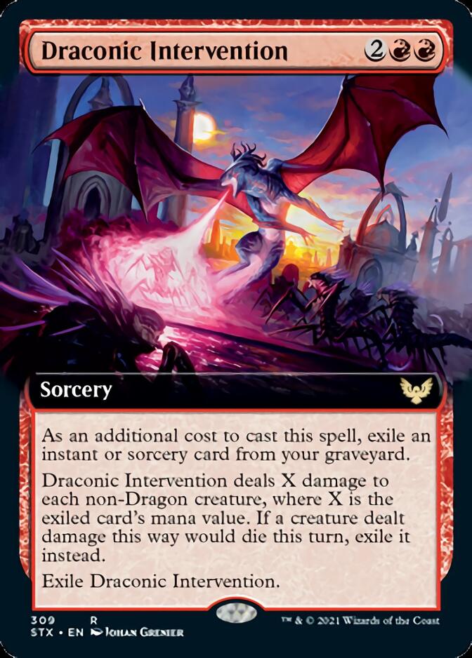 Draconic Intervention (Extended Art) [Strixhaven: School of Mages]