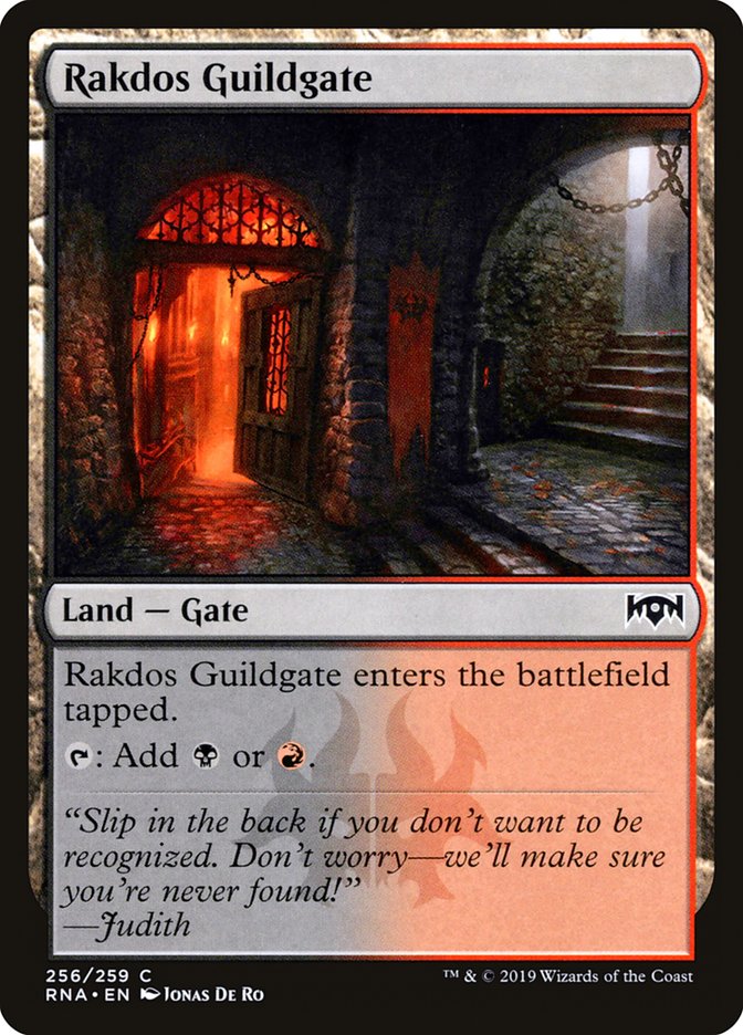 rakdos cards mtg Rakdos Guildgate (256/259) [Ravnica Allegiance]
