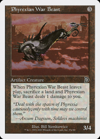Phyrexian War Beast (Signature on Left) [Deckmasters]