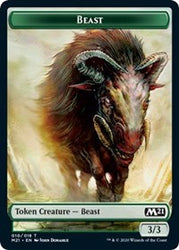 Beast // Construct Double-Sided Token [Core Set 2021 Tokens]