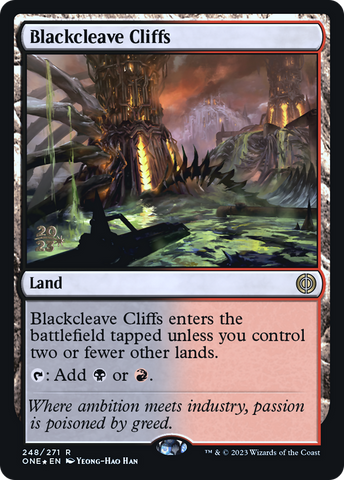 Blackcleave Cliffs [Phyrexia: All Will Be One Prerelease Promos]