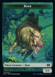 Boar // Knight Double-Sided Token [Double Masters 2022 Tokens]