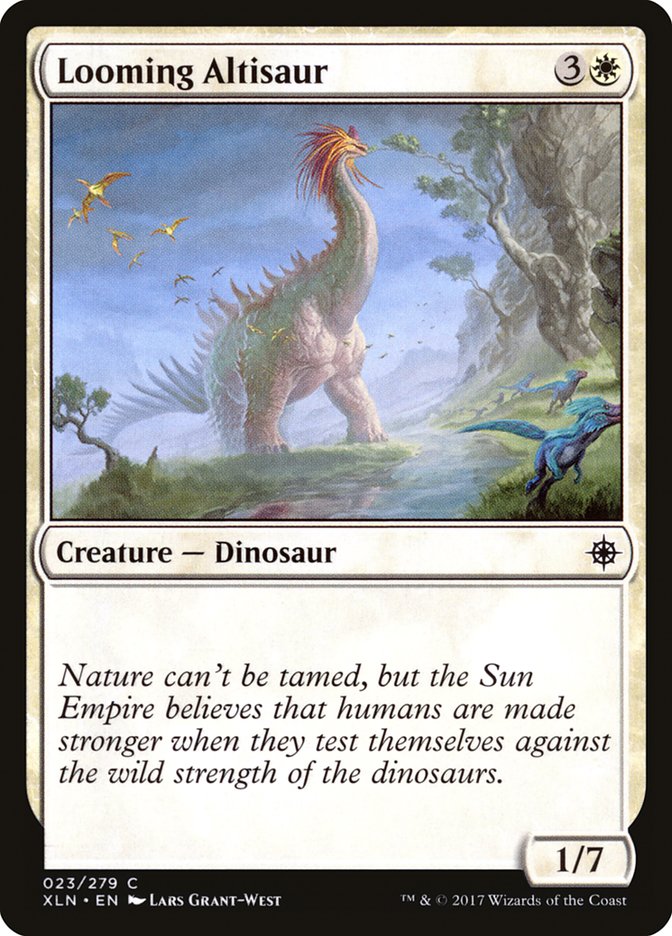 dinosaur mtg cards Looming Altisaur [Ixalan]