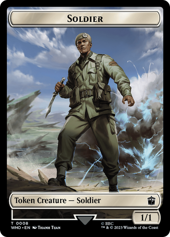 Soldier // Mark of the Rani Double-Sided Token [Doctor Who Tokens]