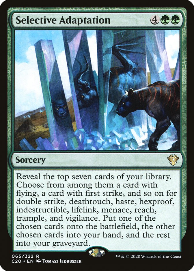 cards with trample and lifelink mtg Selective Adaptation [Commander 2020]