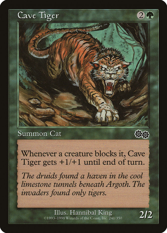 cave cards mtg Cave Tiger [Urza's Saga]