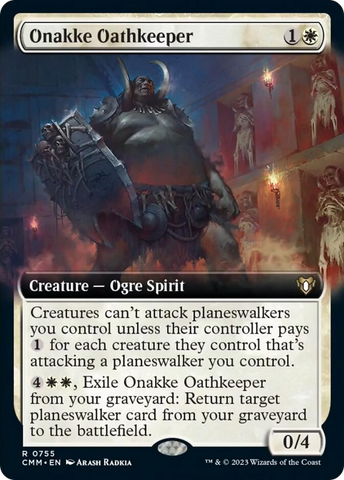 Onakke Oathkeeper (Extended Art) [Commander Masters]