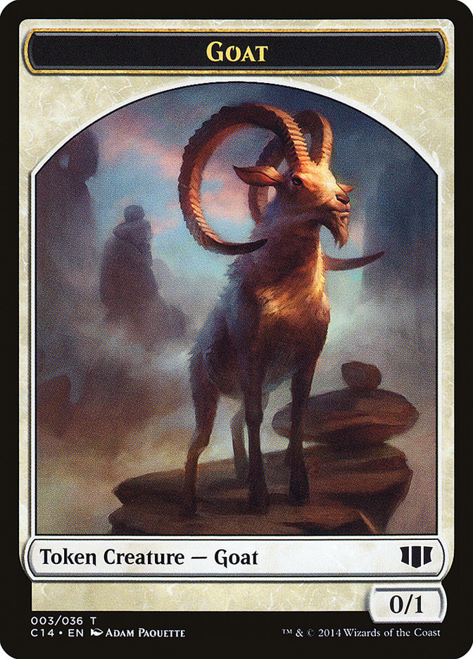 Goblin // Goat Double-Sided Token [Commander 2014 Tokens]