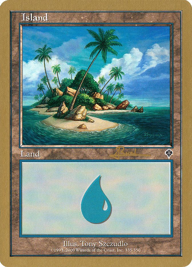Island (ar335a) (Antoine Ruel) [World Championship Decks 2001]