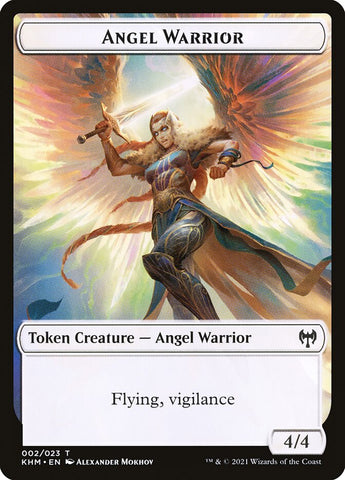 Human Warrior // Angel Warrior Double-Sided Token [Kaldheim Tokens]