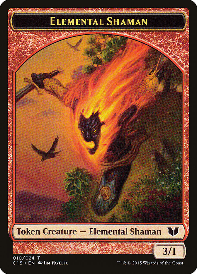 Elemental Shaman // Shapeshifter Double-Sided Token [Commander 2015 Tokens]