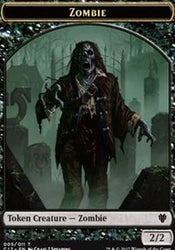 Zombie // Gold Double-Sided Token [Commander 2017 Tokens]