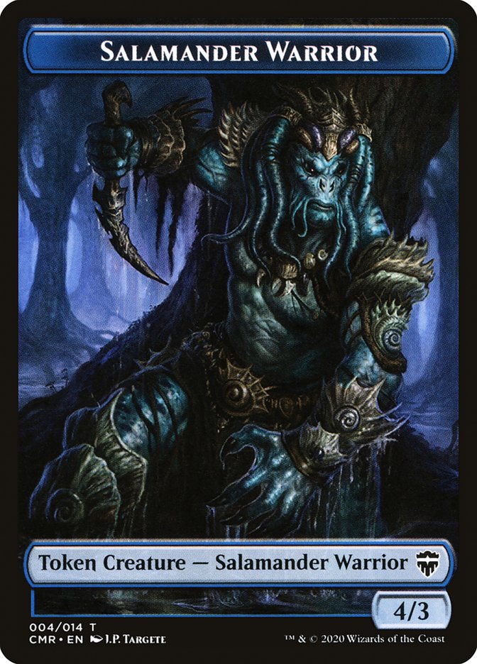 Copy (013) // Salamander Warrior Double-Sided Token [Commander Legends Tokens]