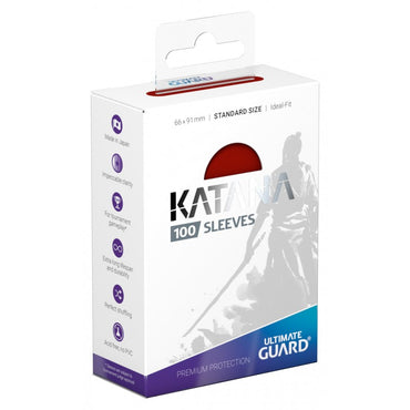 Ultimate Guard Katana Sleeves - Red 100 count